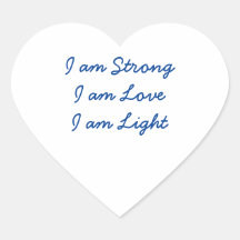 I am Light heart sticker