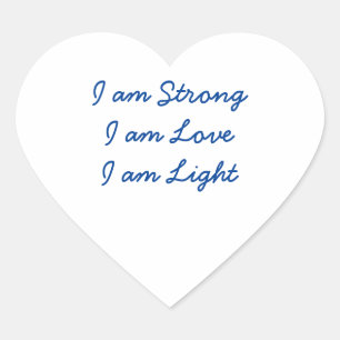 I am Light heart sticker