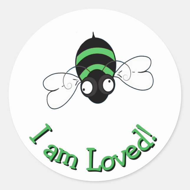 I Am Loved Round Sticker (Front)