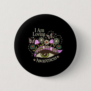 I Am Loving Awareness, Ram D Mantra, Mandala 6 Cm Round Badge
