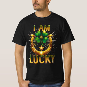 I Am Lucky – Bold Symbolic T-Shirt Design