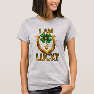 I Am Lucky – Bold Symbolic T-Shirt Design