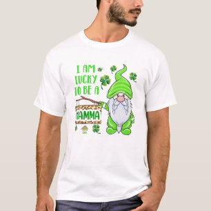 I Am Lucky To Be A Gramma Gnome St Patricks Day Fo T-Shirt