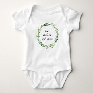 I am made in God's image baby bodysuit