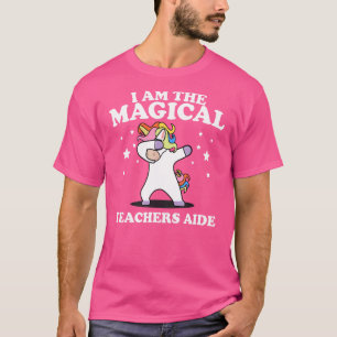 I Am Magical Teachers Aide Dabbing Unicorn T-Shirt