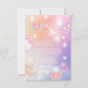 I am Magnetic, Motivational, Inspirational, Pink Thank You Card
