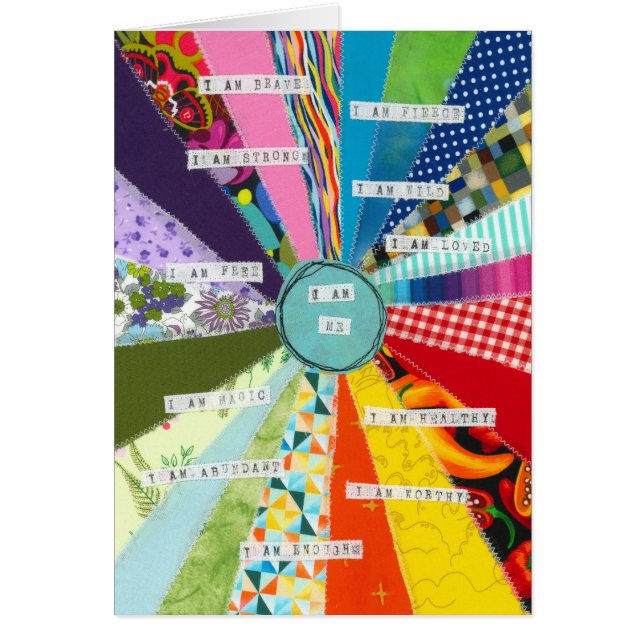 I am me - Positive affirmations greeting card  (Front)