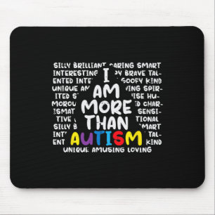I Am More Than Autism Asd Awareness Men Women Boys Mouse Pad