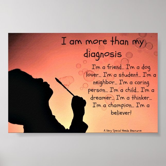 I am More than My Diagnosis Poster (Front)