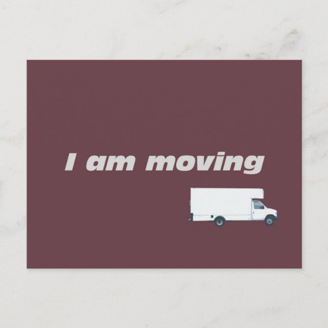 I am moving announcement postcard (Front)