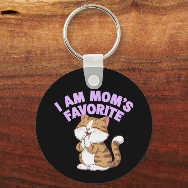 I Am Mum's Favourite: Funny Gift Idea  Key Ring (Front)