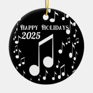 I Am Music, Happy Holidays 2025_ Ceramic Ornament