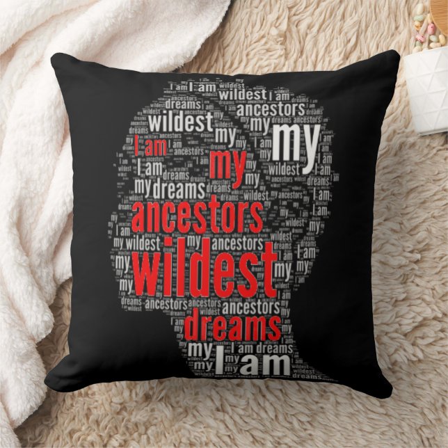I Am My Ancestors Wildest Dreams Black Girl Magic Cushion (Blanket)