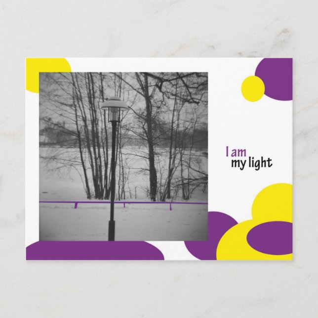 I am my light postcard (Front)