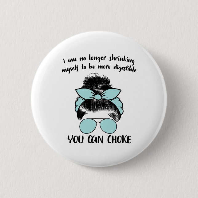 I Am No Longer Shrinking Myself Strawberry Boxing  6 Cm Round Badge (Front)