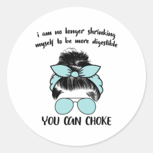 I Am No Longer Shrinking Myself Strawberry Boxing Classic Round Sticker