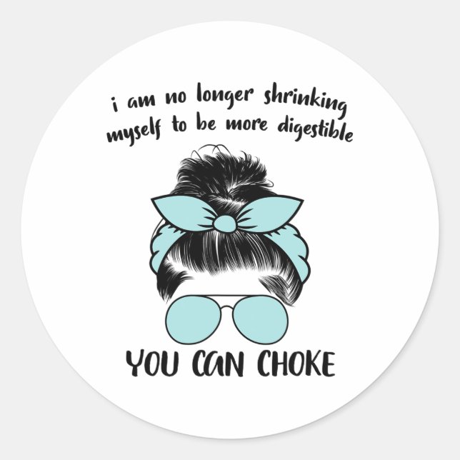 I Am No Longer Shrinking Myself Strawberry Boxing  Classic Round Sticker (Front)