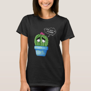 I am Not A Hugger Tee Sad Cactus in a pot Sarcasti
