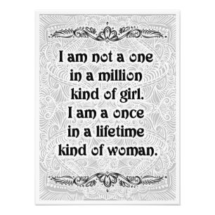 I am not a one - Positive Quote´s Photo Print