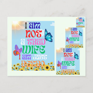I Am Not A Traditional Wife, I am Just Retro Invitation Postcard