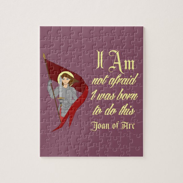 I Am Not Afraid - Joan of Arc Jigsaw Puzzle (Vertical)