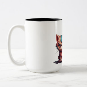 I Am Not Angry, It's Just My Face" Cute Cartoon De Two-Tone Coffee Mug