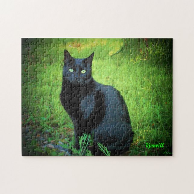 I am not bad luck! Black Cat Jigsaw Puzzle (Horizontal)