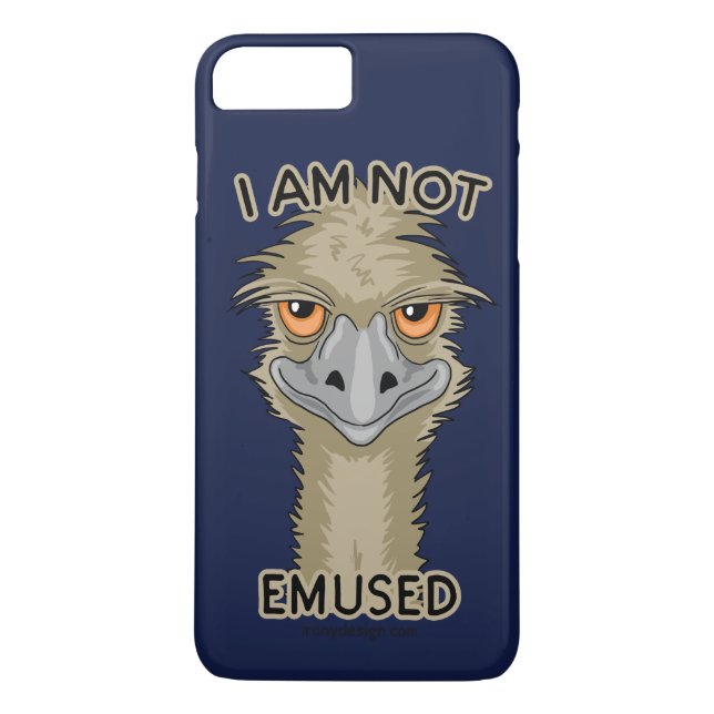 I Am Not Emused Funny Emu Pun Case-Mate iPhone Case (Back)