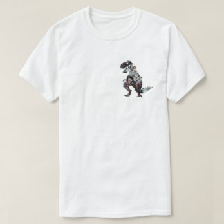 "I AM NOT EXTINCT" FLORAL DINOSAUR WHITE T-SHIRT