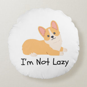 I am not lazy dog memes Accent Pillow