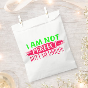 I am not perfect But I am a unique Favour Bag