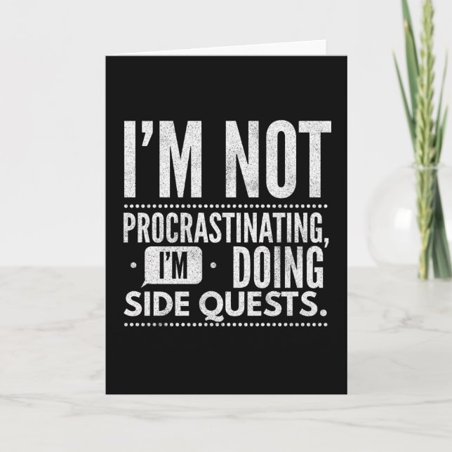 I Am Not Procrastinating   Side Quests Card (Front)