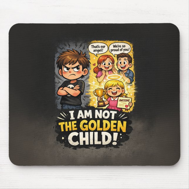 I Am Not The Golden Child Mouse Pad (Front)