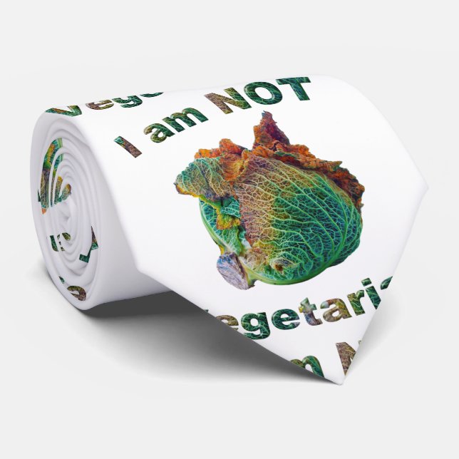 I Am Not Vegetarian Neck Tie (Rolled)