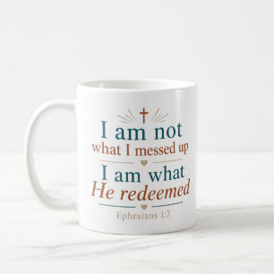 I Am Not What I Messed I Am What He Redeemed Quote Coffee Mug