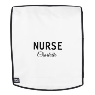 I am nurse medical expert add your name text simpl backpack