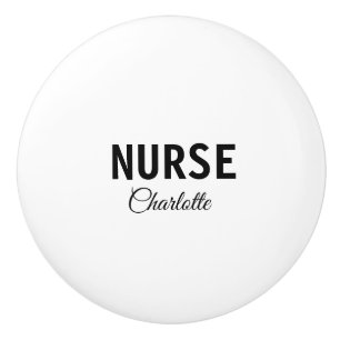 I am nurse medical expert add your name text simpl ceramic knob