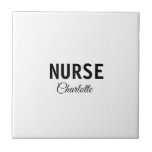 I am nurse medical expert add your name text simpl ceramic tile<br><div class="desc">Profession simple templates for your profession</div>