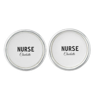 I am nurse medical expert add your name text simpl cufflinks