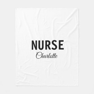 I am nurse medical expert add your name text simpl fleece blanket