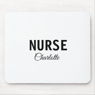 I am nurse medical expert add your name text simpl mouse pad