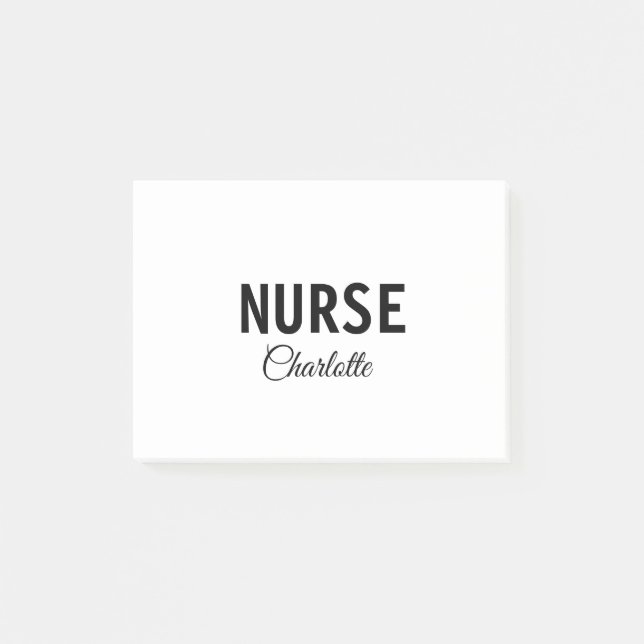 I am nurse medical expert add your name text simpl post-it notes (Front)