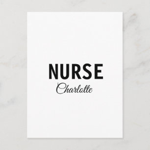 I am nurse medical expert add your name text simpl postcard