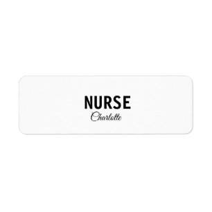 I am nurse medical expert add your name text simpl return address label