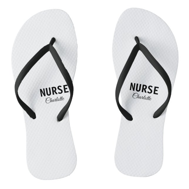 I am nurse medical expert add your name text simpl thongs (Footbed)