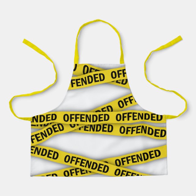 I am offended police tape do not cross apron (Front)
