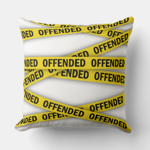 I am offended police tape do not cross cushion