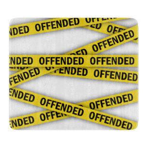 I am offended police tape do not cross cutting board