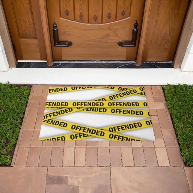 I am offended police tape do not cross doormat (Outdoor)