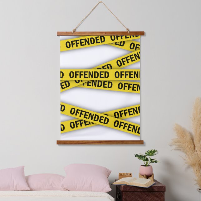 I am offended police tape do not cross hanging tapestry (Bedroom)